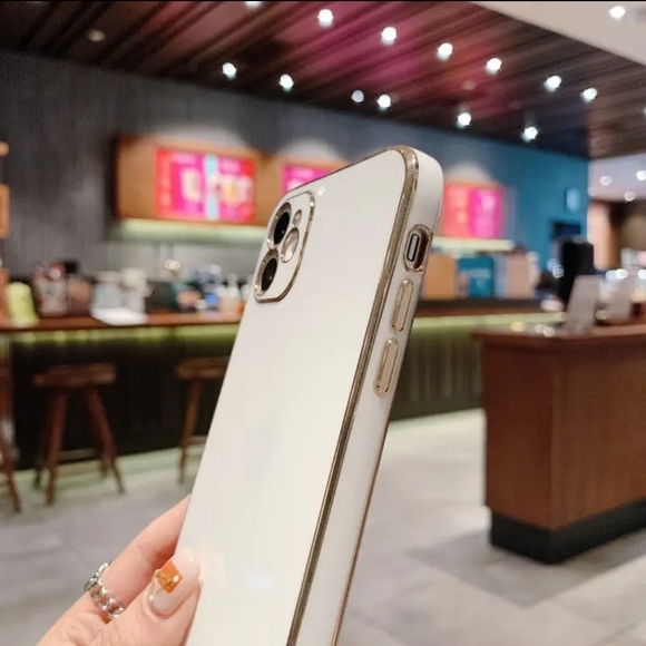 Minimalist Electroplated Case For iPhone 14 Pro Max - WHITE-SALE - Picture 2 of 7